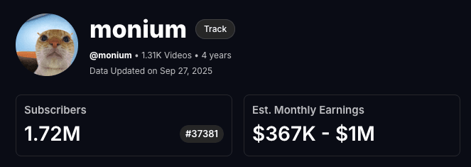 Monium Channel Success